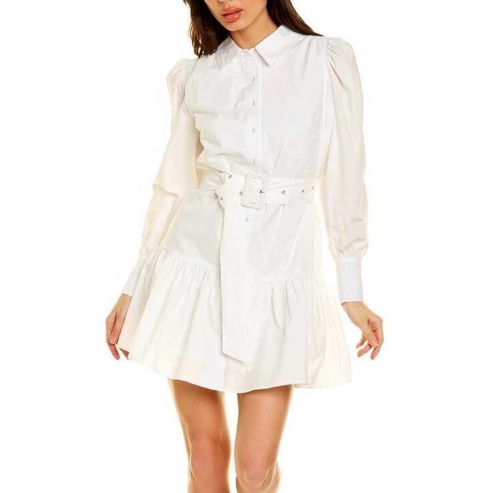 Walter Baker Tara Belted White Dress, Size Small